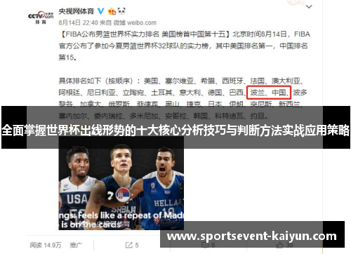 全面掌握世界杯出线形势的十大核心分析技巧与判断方法实战应用策略